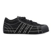 Y-3 Svarta Canvas Låga Sneakers Black, Unisex