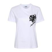 Msgm Vita T-shirts och Polos White, Dam