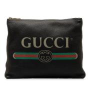 Gucci Vintage Pre-owned Laeder kuvertvskor Black, Dam