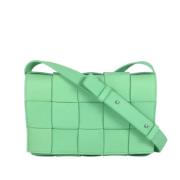 Bottega Veneta Vintage Pre-owned Laeder crossbodyvskor Green, Dam