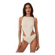 Undress Code Kräm Bodysuit med Urklipp Beige, Dam