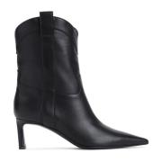 Sergio Rossi Elegant Svart Ankel Bootie 60 Black, Dam