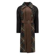 Burberry Klassisk Car Coat Rutigt Foder Brown, Herr