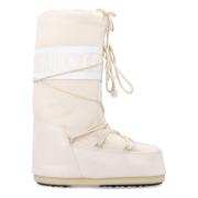 Moon Boot Kräm Stängda Icon High Nylon Stövlar Beige, Dam