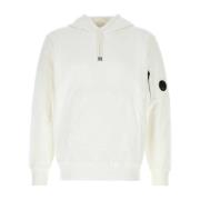 C.p. Company Vit Bomullsweatshirt White, Herr