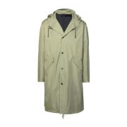 A.p.c. Ljus Khaki Polyesterblandning Parka Green, Herr