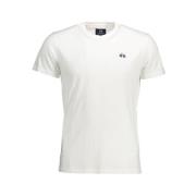 La Martina Elegant vitt broderat T-shirt för män White, Herr