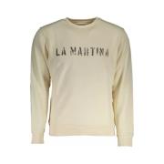 La Martina Elegant vitt logotröja Beige, Herr