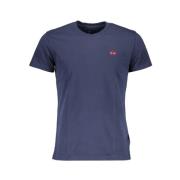 La Martina Elegant Bomull T-shirt med Broderi Blue, Herr