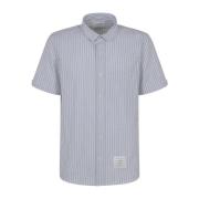 Thom Browne Short Sleeve Shirts Blue, Herr