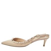 Valentino Vintage Pre-owned Laeder klackskor Beige, Dam