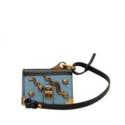 Prada Vintage Pre-owned Canvas nyckelhllare Blue, Dam