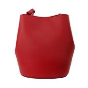 Burberry Röd Bucket Crossbody Väska Red, Dam