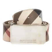 Burberry Vintage Pre-owned Belagd canvas skrp Beige, Herr