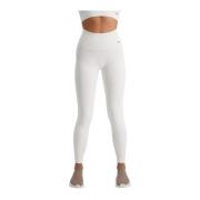 Aim'n Off-White Ribbed Seamless Tights White, Dam