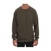 Daniele Alessandrini Grön Crewneck Sweater Italienskt hantverk Green, ...