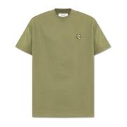 Maison Kitsuné T-shirt med logopatch Green, Herr