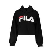 Fila Stiligt huvtröja i ekologisk bomull Black, Dam