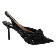 Jimmy Choo Elegant Svart Läderpumps med Spetsig Tå Black, Dam