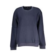 Cavalli Class Blå Broderad Fleece Sweatshirt Blue, Dam