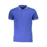 Cavalli Class Bl Cotton Polo Shirt med Broderi Blue, Herr