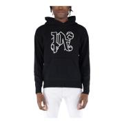 Palm Angels Monogram Stickad Hoody Black, Herr