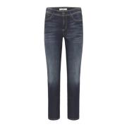 Cambio Piper Short Jeans med Glimmerdetaljer Blue, Dam