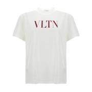 Valentino Garavani Vit Vltn Print Crew Neck T-shirt White, Herr