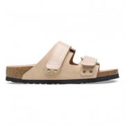 Birkenstock Nubuck Läder Sandaler Beige, Dam