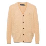 Polo Ralph Lauren Beige V-Neck Sweater med Fickor Beige, Herr