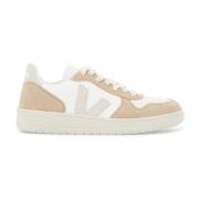 Veja Kromfri Läder Sneakers med Mocka Logo Beige, Dam