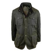 Barbour Vaxad Jacka Grön Fyra Fickor Green, Herr