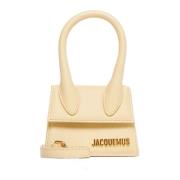 Jacquemus Le Chiquito Ivoar Läder Väska Beige, Dam