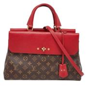 Louis Vuitton Vintage Pre-owned Tyg totevskor Red, Dam