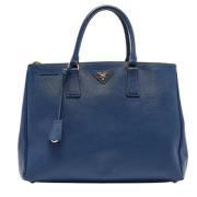 Prada Vintage Pre-owned Tyg totevskor Blue, Dam