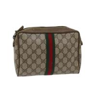 Gucci Vintage Pre-owned Laeder kuvertvskor Beige, Dam