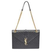 Yves Saint Laurent Vintage Pre-owned Laeder axelremsvskor Black, Dam