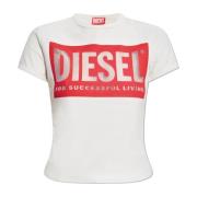 Diesel T-shirt T-Malun Beige, Dam