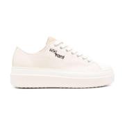 Isabel Marant Ecru Low-Top Sneakers Gummisula Beige, Dam