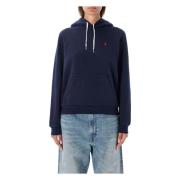 Ralph Lauren Klassisk Pony Hoodie Navy Stickat Blue, Dam