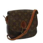 Louis Vuitton Vintage Pre-owned Canvas axelremsvskor Brown, Dam