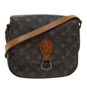 Louis Vuitton Vintage Pre-owned Canvas axelremsvskor Brown, Dam