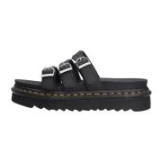 Dr. Martens Svart Blair Slide Lädersandal Black, Dam