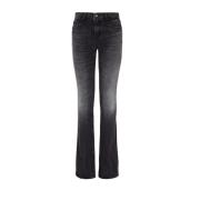 Armani Exchange Slim Fit Jeans med Sidodjup Detalj Black, Dam