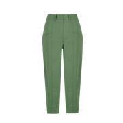 BomBoogie Straight Trousers Green, Dam