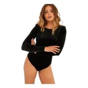 Undress Code Maneater Bodysuit Black Black, Dam