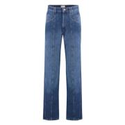 Isabel Marant Tapered Fit Jeans med Logo Label Blue, Dam