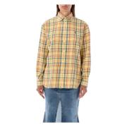 Ralph Lauren Kolla Flanellskjorta Gul Multi Multicolor, Dam