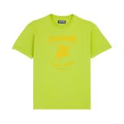 Vilebrequin Herr Logo Print Bomull T-shirt Green, Herr