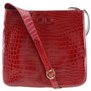 Salvatore Ferragamo Pre-owned Pre-owned Laeder axelremsvskor Red, Dam